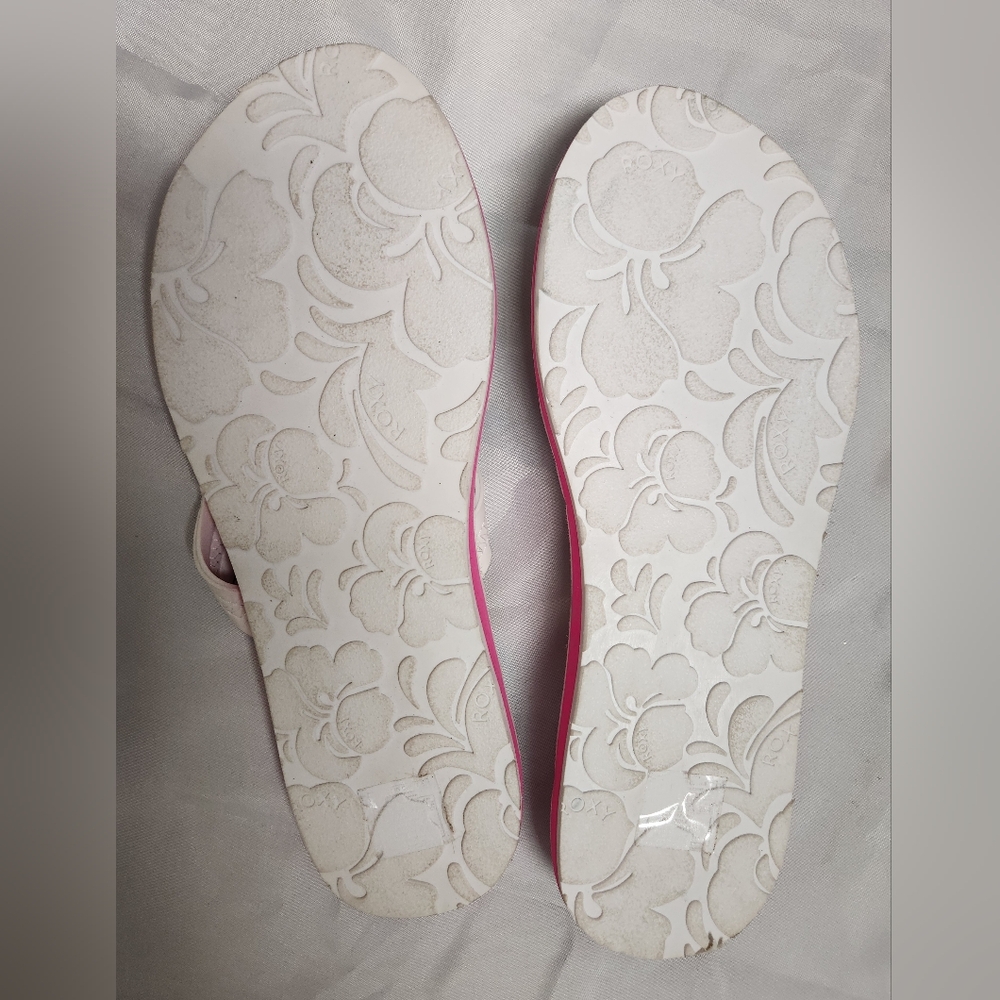 Roxy Colorful Striped Sandals with White Straps - Picture 3 of 4